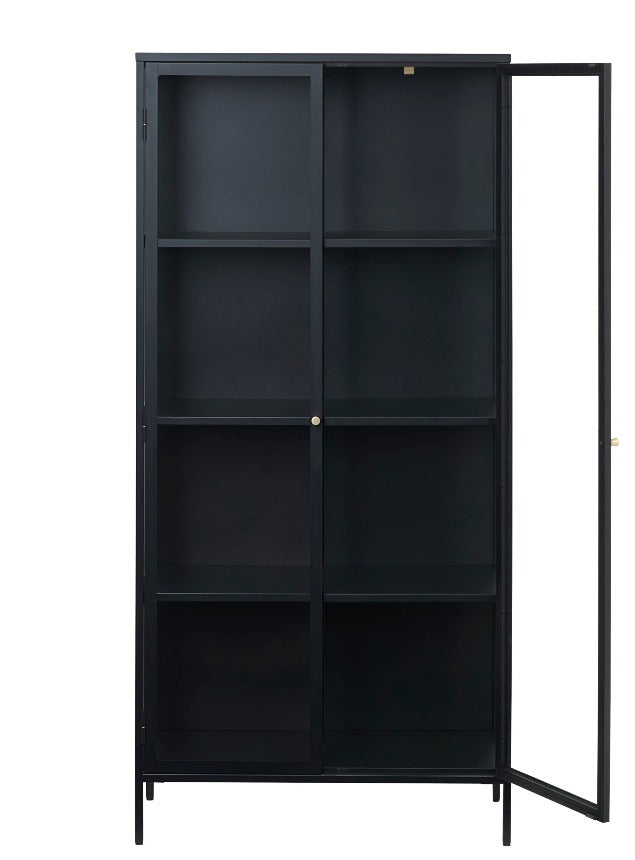Carmel Glass and China Cabinet in Black