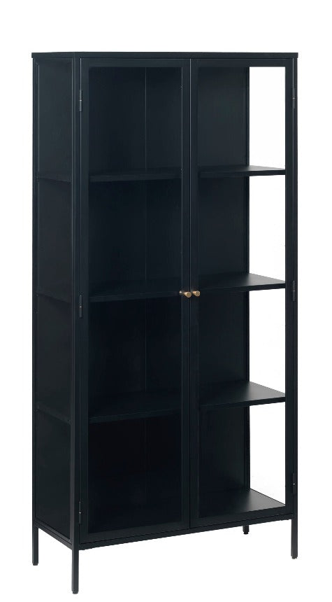 Carmel Glass and China Cabinet in Black 