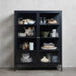 Carmel Glass and China Cabinet in Black 